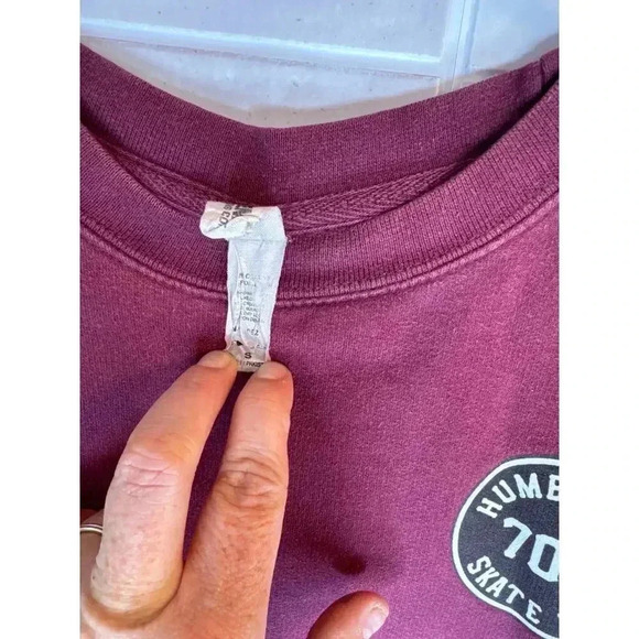 SM Double sided Independent Trading Co. Long Sleeve Shirt Maroon heavy cotton - Picture 4 of 8